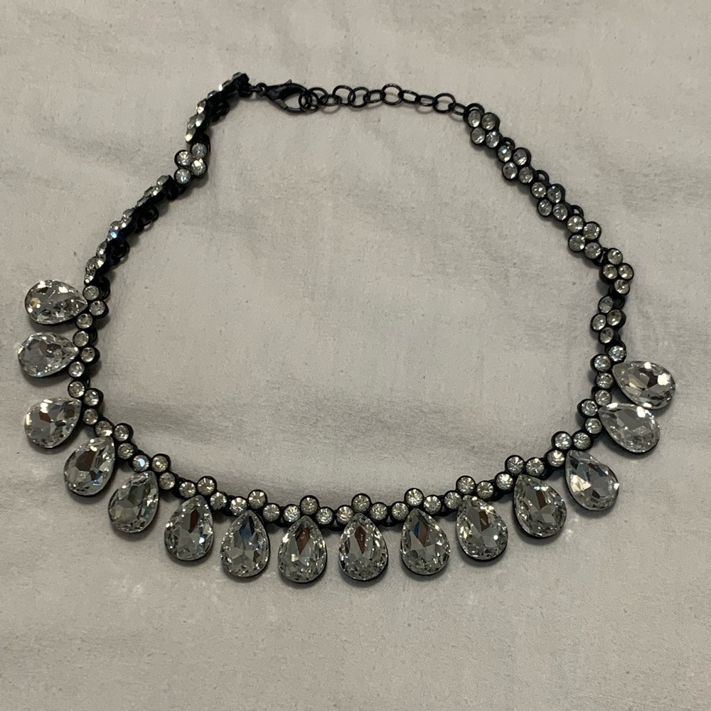 Zara Statement Crystal Teardrops Statement Neckla… - image 3